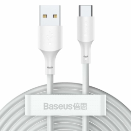 Baseus Simple Wisdom USB - USB Type-C 5A 1,5m kábel - fehér (2db)