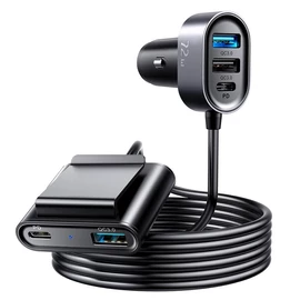 Joyroom JR-CL05 3+2 USB PD QC3.0 75W 1,5m autós szivargyújtó töltő