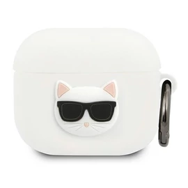 Karl Lagerfeld AirPods 3 Silicone Choupette tok - fehér