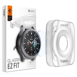 Spigen Samsung Galaxy Watch 4 Classic 42mm EZ FIT GLAS.tR kijelzővédő felhelyező kerettel (2db)