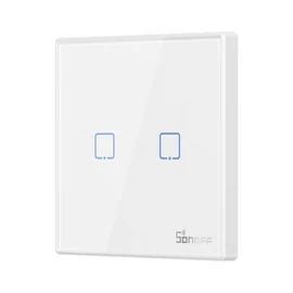 Sonoff T2EU2C-RF 2 csatornás Touch Light Switch 433Mhz Wireless RF fali kapcsoló