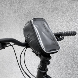 Wozinsky kormányra rögzíthető biciklis 0,9L táska vízálló telefon tartóval - fekete