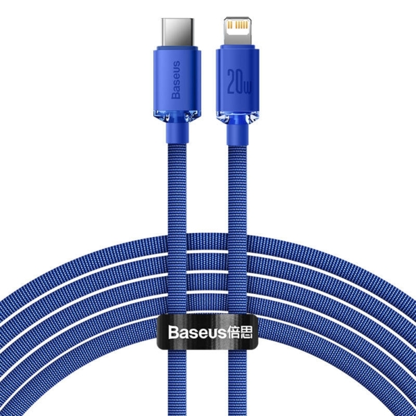 Baseus Crystal USB-C - Lightning 20W PD 2m kábel - kék