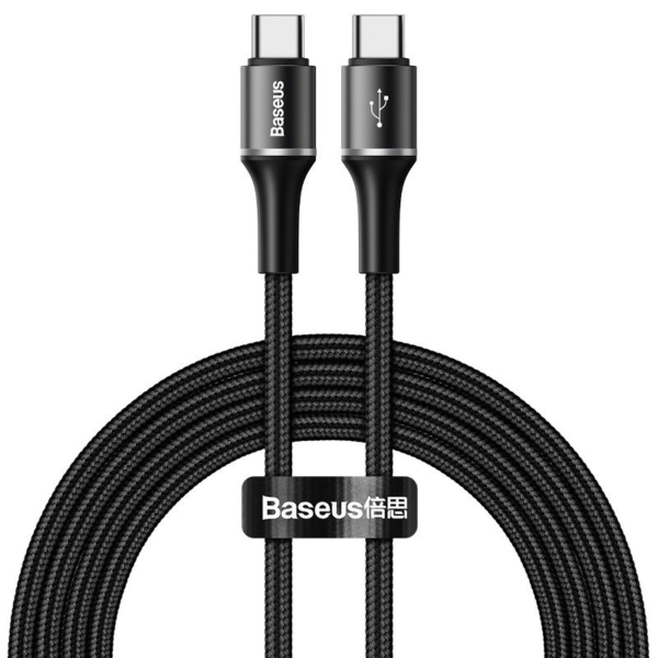 Baseus Halo USB-C - USB-C 3A 60W 2m kábel - fekete