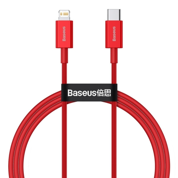 Baseus Superior USB-C - Lightning  20W PD 1m kábel - piros