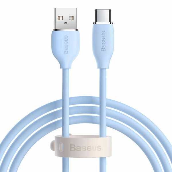 Baseus Jelly USB - USB-C 100W 2m kábel - kék