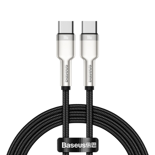 Baseus Cafule Metal USB-C - USB-C 100W 1m kábel - fekete