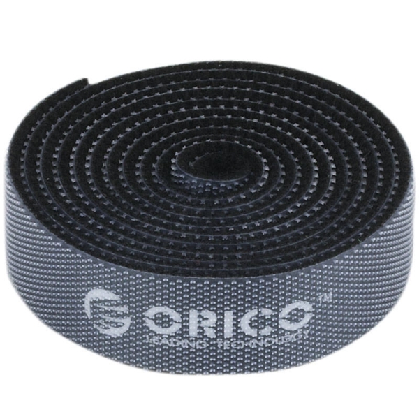 Orico tépőzáras vágható kábelkötegelő és rendező 1m - fekete