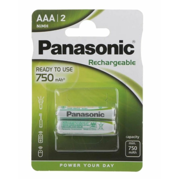 Panasonic HHR-4MVE/2BC AAA 750mAh Ni-MH akkumulátor 1600x tölthető