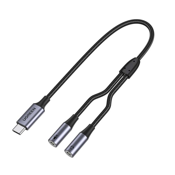 Ugreen CM445 USB-C - 2x3,5mm jack 30cm audio adapter
