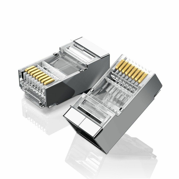 Ugreen NW111 RJ45 Ethernet fém csatlakozó, 8P / 8C, CAT6, UTP (10db)