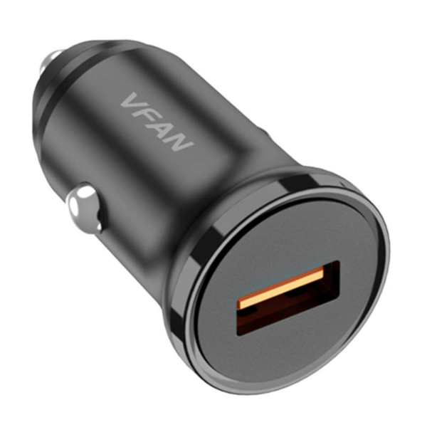 Vipfan C02 USB 18W QC 3.0 autós szivargyújtó töltő - fekete