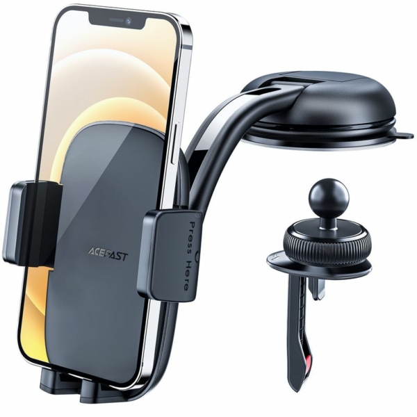 Acefast D5 autós telefon tartó szélvédőre és szellőzőnyílásba - fekete