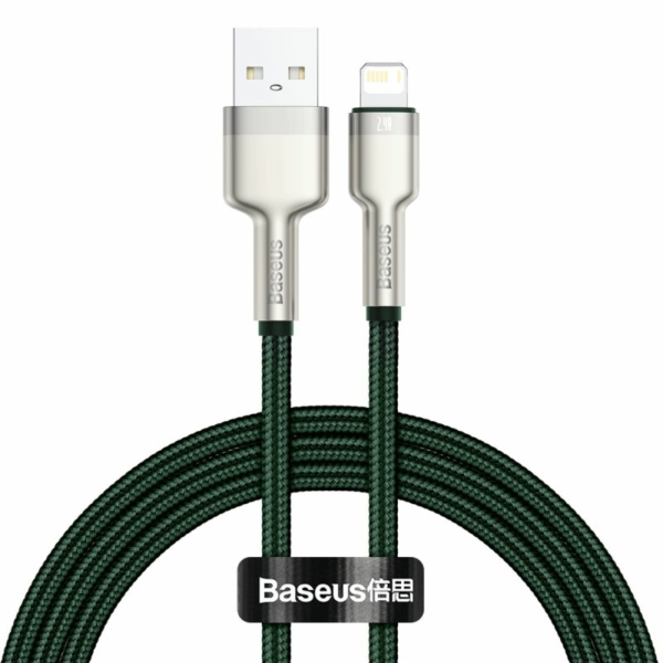 Baseus Cafule USB - Lightning 2,4A 1m kábel - sötétzöld