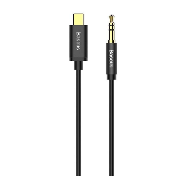 Baseus Yiven USB-C - 3,5mm jack 1,2m audiokábel - fekete