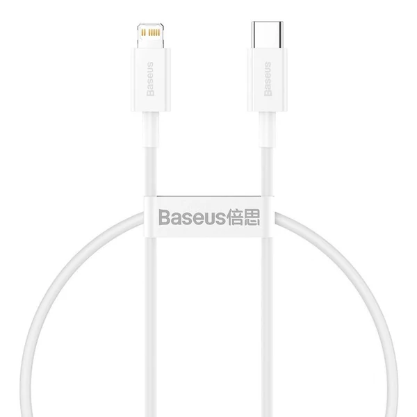 Baseus Superior USB-C - Lightning 20W PD 25cm kábel - fehér