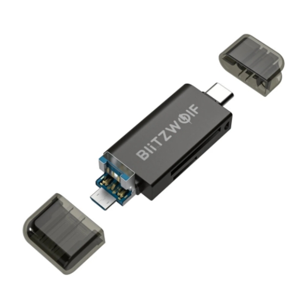 Blitzwolf BW-CR1 USB-C / micro-USB / USB - SD / microSD kártyaolvasó