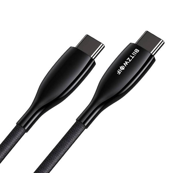 BlitzWolf BW-TC24 USB-C - USB-C 100W, 5A, 1,8m kábel - fekete