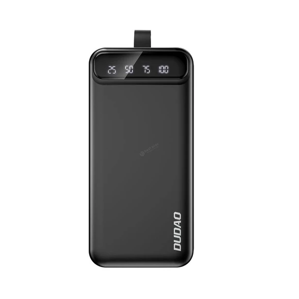 Dudao K8s+ 30000mAh Power Bank LED lámpával - fekete