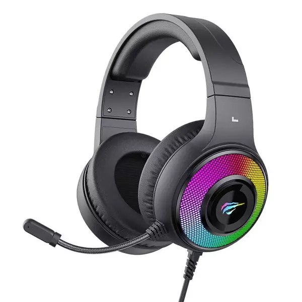 Havit H2042d-B RGB gamer mikrofonos fejhallgató - fekete