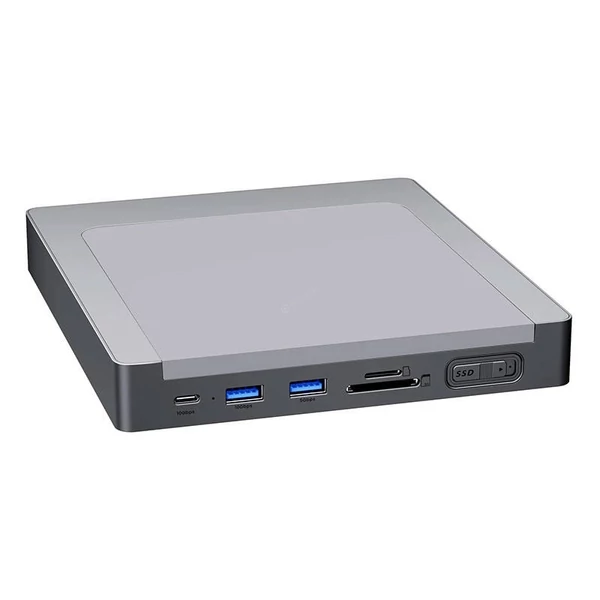 INVZI MagHub 8 az 1-ben USB-C iMac dokkoló állomás M.2 SATA/NVMe hellyel - szürke