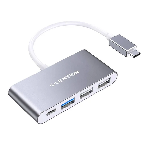 Lention 4 az 1-ben USB-C - USB 3.0 + 2x USB 2.0 + USB-C HUB