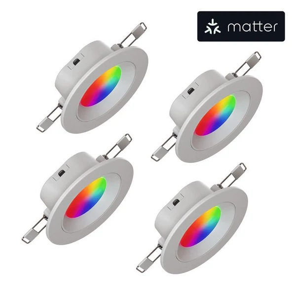 Nanoleaf Essentials Matter Smart Recessed Downlight beépíthető spotlámpa (4db)