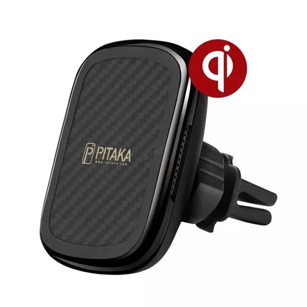 Pitaka MagMount autós telefon tartó mágneses vezeték nélküli töltéssel (MagEZ tokhoz) szellőzőnyílásba - fekete