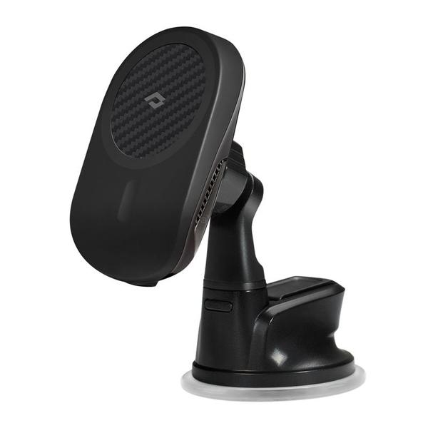 Pitaka MagEZ Car Mount Pro Suction Cup 15W mágneses autós vezeték nélkül töltő és telefon tartó műszerfalra - fekete