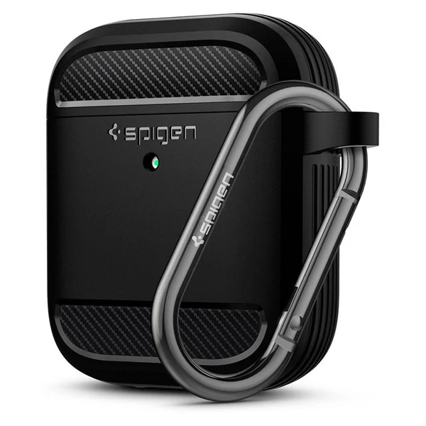 Spigen Rugged Armor tok - Apple AirPods 1/2 - fekete