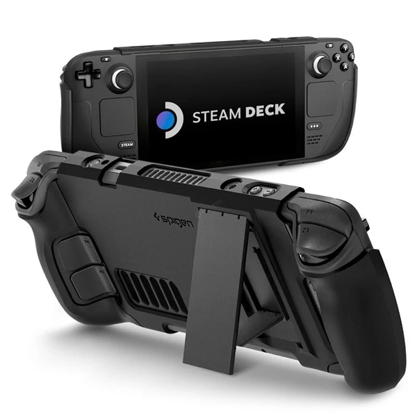 Spigen Thin Fit Kick Stand tok állvánnyal - Steam Deck - fekete