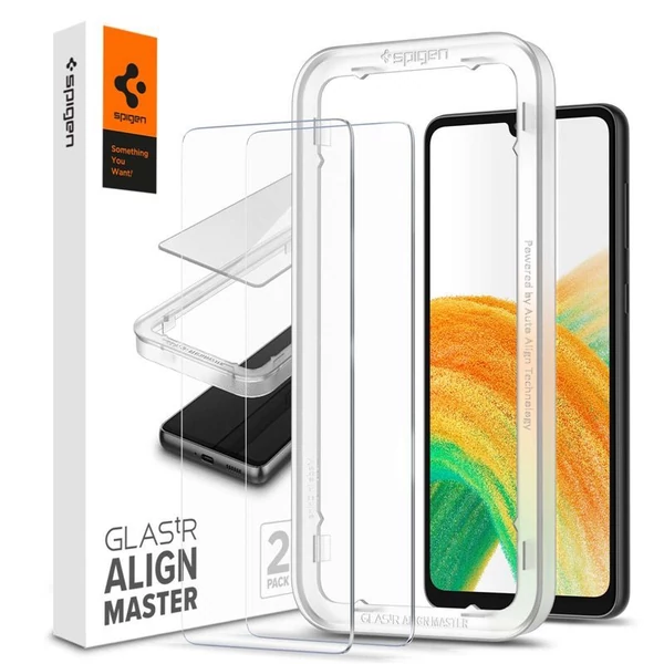 Spigen AlignMaster GLAStR kijelzővédő felhelyező kerettel - Samsung Galaxy A33 5G - 2db