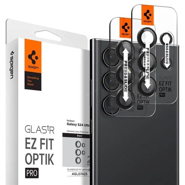 Spigen Glass tR EZ Fit Optik Pro fotólencse védő - Samsung Galaxy S24 Ultra - 2 db