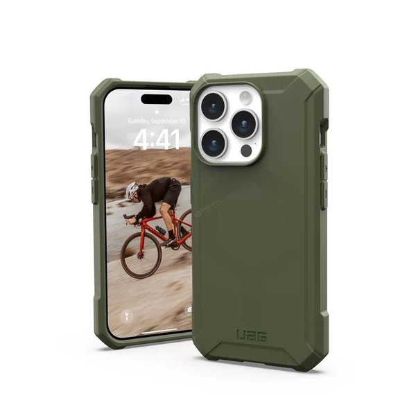 UAG Essential Armor MagSafe Olive Drab tok - Apple iPhone 15 Pro - sötét olivazöld