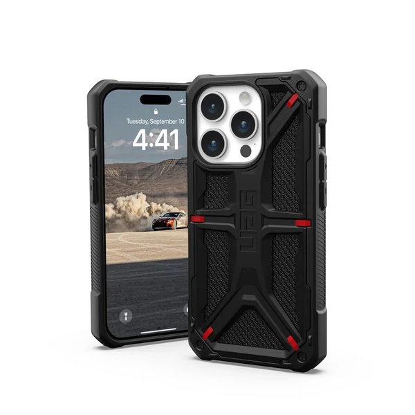 UAG Monarch tok - Apple iPhone 15 Pro - kevlar fekete