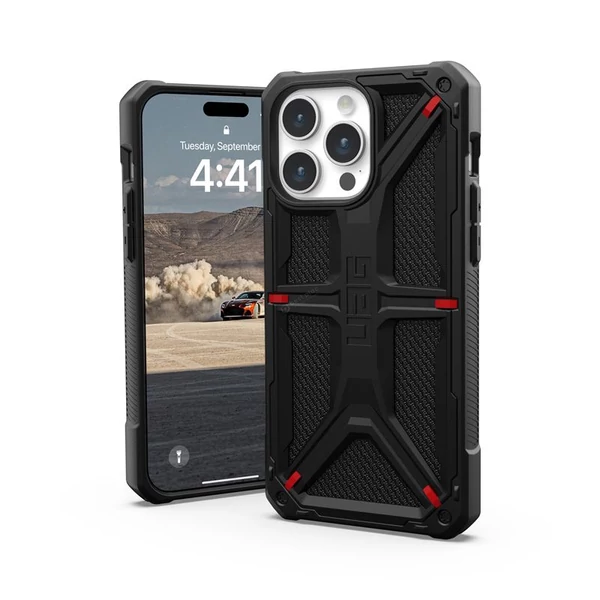 UAG Monarch tok - Apple iPhone 15 Pro Max - kevlar fekete