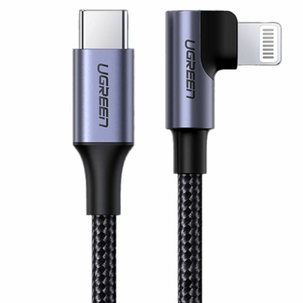UGREEN US305 Lightning-USB-C 2.0 kábel, 3A, 1,5 m - fekete