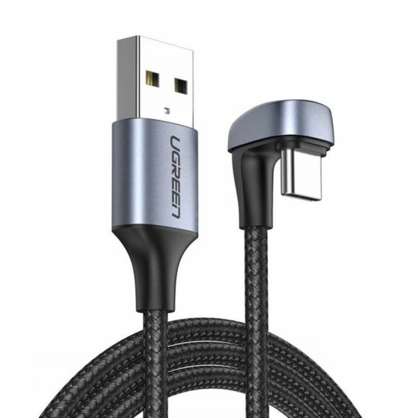 Ugreen USB - USB-C 3A 18W QC AFC FCP 1m hajlított kábel