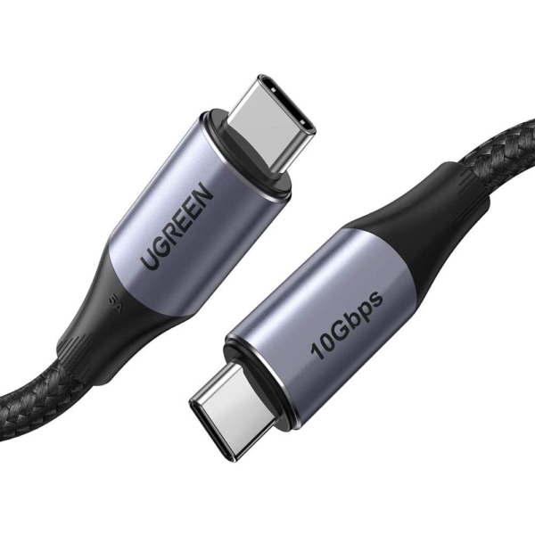 Ugreen US355 USB-C - USB-C 3.1 Gen.2 PD 5A 100W 4K 10Gbps 1m kábel - fekete