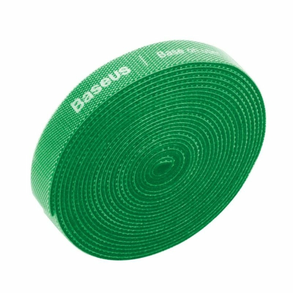 Baseus tépőzáras vágható kábelkötegelő és rendező (8mm x 3m) - zöld