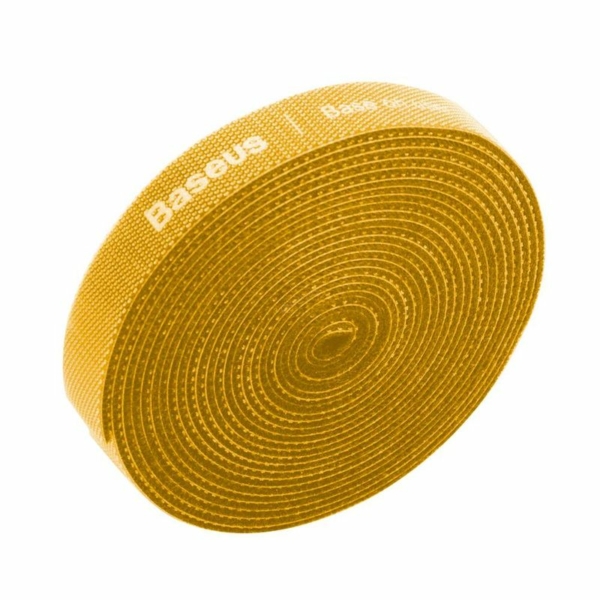 Baseus tépőzáras vágható kábelkötegelő és rendező (8mm x 3m) - sárga