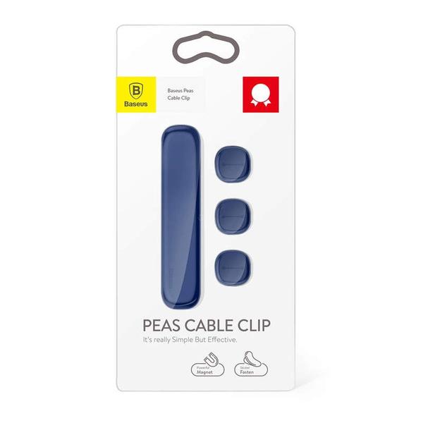 Baseus Cable Clip Peas mágneses kábelrendező kék
