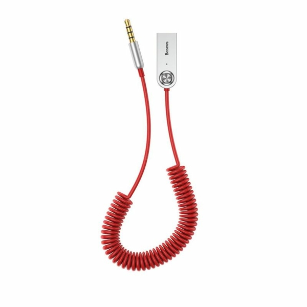 Baseus BA01 USB + Wireless adapter - 3,5mm jack kábel - piros