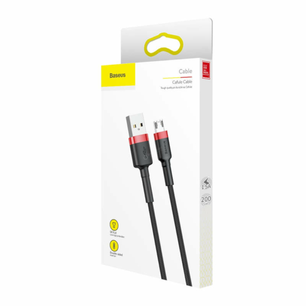 Baseus Cafule Micro-USB kábel 1,5A 2m - piros- fekete