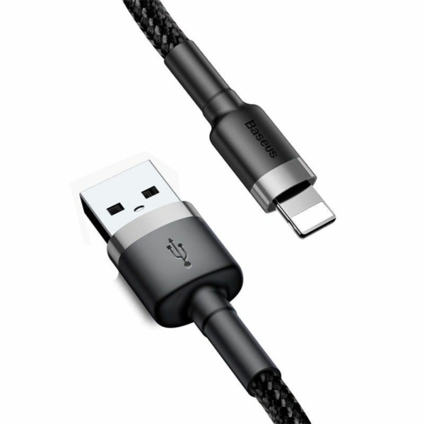 Baseus Cafule USB - Lightning 2,4A 1m kábel - szürke-fekete