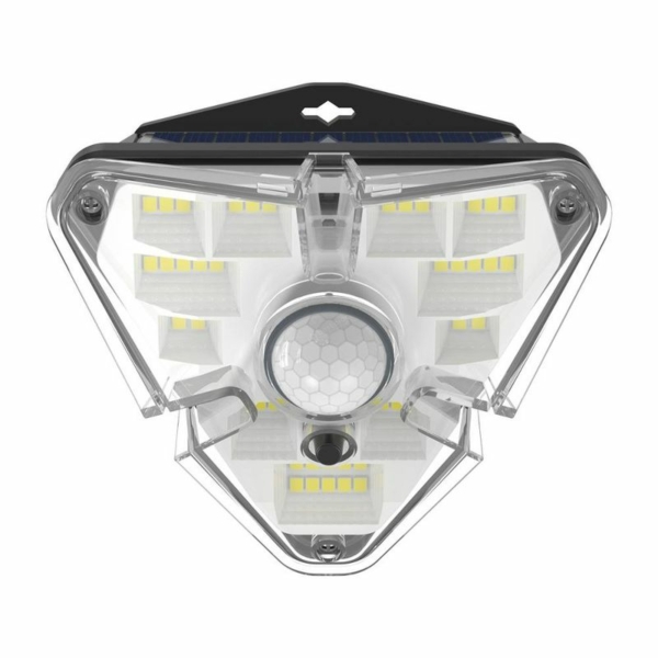Baseus Home Energy Collection széria, mozgásérzékelős háromszög alakú kültéri napelemes fali LED lámpa, 0-8m és 120 fok érzékelés, IPX5, fekete