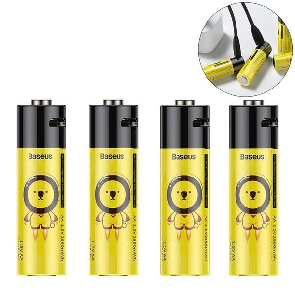 Baseus 1920mAh AA micro-USB porton keresztül tölthető akkumulátor (4db)
