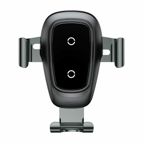 Baseus Metal Gravity autós telefontartó és Qi vezeték nélküli töltő - fekete