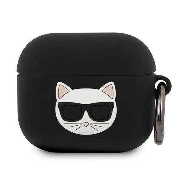 Karl Lagerfeld AirPods 3 Silicone Choupette tok - fekete