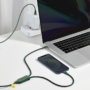Kép 2/11 - Baseus Flash 2-az-1-ben USB-C - USB-C + Lightning PD QC 100W 1,2m kábel - zöld